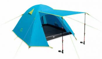11 989 р. Палатка Naturehike P-Series 4-местная, алюминиевый каркас, голубая Naturehike nh18z044-p-4sbl  с доставкой в г. Воронеж. Увеличить фотографию 3