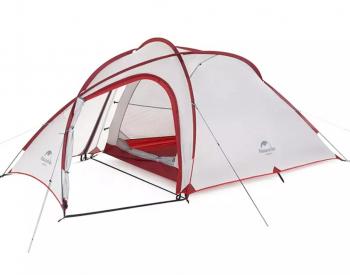 26 969 р. Палатка Naturehike Hiby Si 4-местная, алюминиевый каркас, серо-красный Naturehike nh19zp005-dg  с доставкой в г. Воронеж. Увеличить фотографию 3