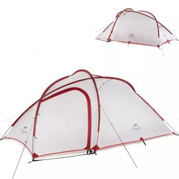 26 969 р. Палатка Naturehike Hiby Si 4-местная, алюминиевый каркас, серо-красный Naturehike nh19zp005-dg  с доставкой в г. Воронеж. Увеличить фотографию 2