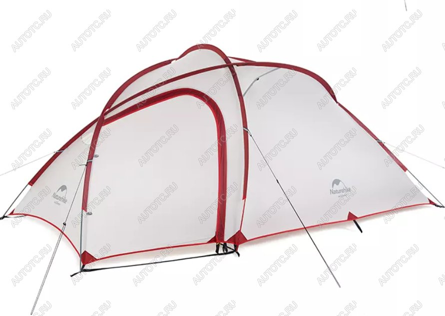 26 969 р. Палатка Naturehike Hiby Si 4-местная, алюминиевый каркас, серо-красный Naturehike nh19zp005-dg  с доставкой в г. Воронеж