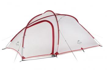 21 599 р. Палатка Naturehike Hiby Si 3-местная, алюминиевый каркас, серо-красная Naturehike nh19zp016-dg  с доставкой в г. Воронеж. Увеличить фотографию 1