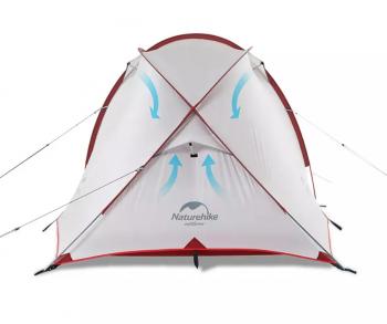 21 599 р. Палатка Naturehike Hiby Si 3-местная, алюминиевый каркас, серо-красная Naturehike nh19zp016-dg  с доставкой в г. Воронеж. Увеличить фотографию 5