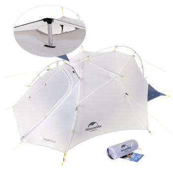 22 999 р. Палатка Naturehike Cloud Up-Wing Si 2-местная, алюминиевый каркас, серо-синяя Naturehike nh19zp083-2-2wdgrbl  с доставкой в г. Воронеж. Увеличить фотографию 3