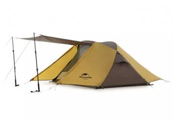 14 159 р. Палатка Naturehike Butterfly 2-местная, алюминиевый каркас, желто-коричневый Naturehike nh21yw132-yebr  с доставкой в г. Воронеж. Увеличить фотографию 2