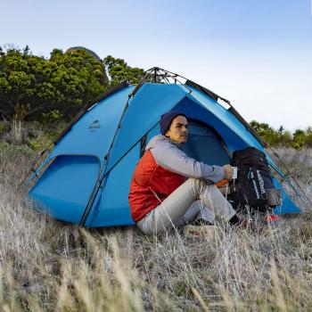 8 499 р. Палатка Naturehike 3-местная, быстросборная, синяя Naturehike nh21zp008-3bl  с доставкой в г. Воронеж. Увеличить фотографию 6