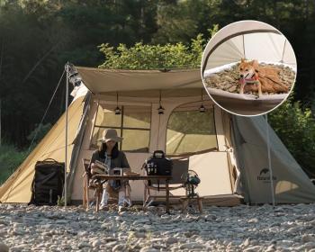 29 699 р. Палатка Naturehike Village 5.0 4-местная, алюминиевый каркас, снежная юбка, зеленая Naturehike nh21zp009-agr  с доставкой в г. Воронеж. Увеличить фотографию 8