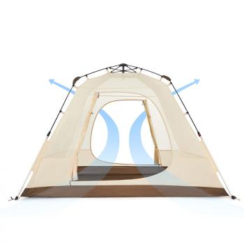 13 949 р. Палатка Naturehike Ango 3-местная, быстросборная, бежевая Naturehike nh21zp010-kh  с доставкой в г. Воронеж. Увеличить фотографию 5