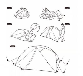 15 519 р. Палатка Naturehike Canyon 2-местная, быстросборная, коричневый Naturehike nh22zp005-br  с доставкой в г. Воронеж. Увеличить фотографию 2