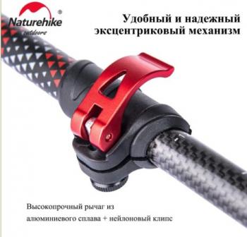 13 249 р. Палки треккинговые, телескопические карбон, красные, для ходьбы (2 шт.) Naturehike nh20ds003-red.set  с доставкой в г. Воронеж. Увеличить фотографию 4