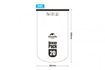 1 119 р. Гермомешок Naturehike Ocean Pack 20 л. (оранжевый) Naturehike fs15m010-j-20or  с доставкой в г. Воронеж. Увеличить фотографию 6
