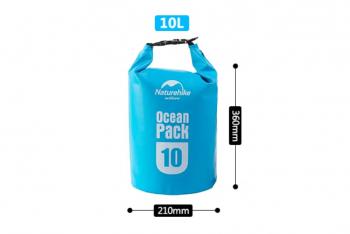 919 р. Гермомешок Naturehike Ocean Pack 10 л. (синий) Naturehike fs15m010-j10bl  с доставкой в г. Воронеж. Увеличить фотографию 2
