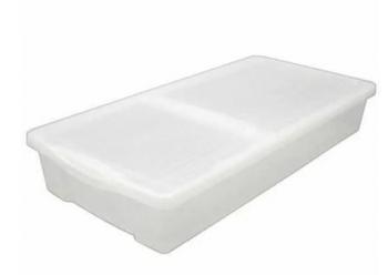 3 879 р. Короб для хранения IRIS UNDER-BED PLASTIC BOX 46л, прозрачный IRIS OHYAMA ub950cl  с доставкой в г. Воронеж. Увеличить фотографию 1