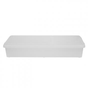 3 879 р. Короб для хранения IRIS UNDER-BED PLASTIC BOX 46л, прозрачный IRIS OHYAMA ub950cl  с доставкой в г. Воронеж. Увеличить фотографию 3