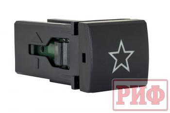 899 р. Кнопка ВКЛВЫКЛ, голубой, универсальная, TOYOTA 22x22 РИФ rif22-1-7112204  с доставкой в г. Воронеж. Увеличить фотографию 1