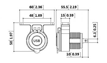 909 р. Розетка USB 3,1А на кронштейне РИФ rif22-4-1009000  с доставкой в г. Воронеж. Увеличить фотографию 5