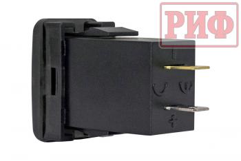 1 779 р. Розетка USB Type C, QC 3.0 с вольтметром для Toyota 32x20 РИФ rif22-4-1013400  с доставкой в г. Воронеж. Увеличить фотографию 2