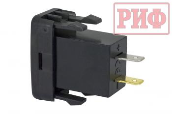 1 849 р. Розетка USB Type C, QC 3.0 с вольтметром для Toyota 40x20 РИФ rif22-4-1013600  с доставкой в г. Воронеж. Увеличить фотографию 2