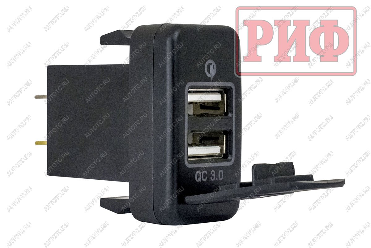 1 849 р. Розетка USB 2 QC 3.0 для Toyota 40x20 РИФ rif22-4-1013700  с доставкой в г. Воронеж