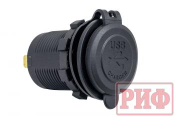 1 589 р. Розетка USB 2 QC 3.0 34x37х54 РИФ rif22-4-1014000  с доставкой в г. Воронеж. Увеличить фотографию 2