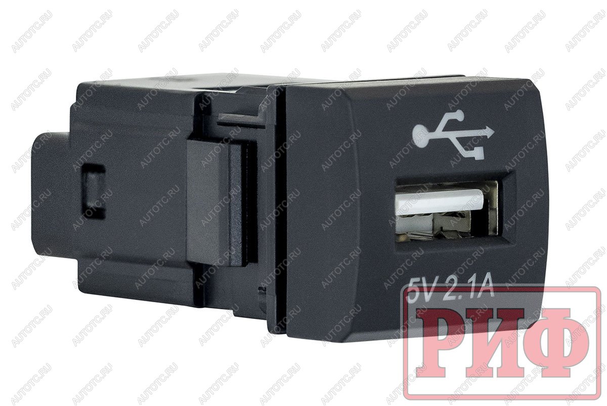 1 239 р. Розетка USB 2,1A для Toyota 22x22 РИФ rif22-4-1014300  с доставкой в г. Воронеж