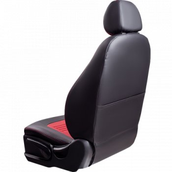 8 999 р. Комплект чехлов для сидений (РЗСиС 40/60, 2П Илана+Орегон) ТУРИН Lord Autofashion  Chery Amulet (Corda)  A15 (2003-2010) лифтбэк (черный , вставка красная, строчка красная)  с доставкой в г. Воронеж. Увеличить фотографию 3