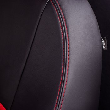 8 999 р. Комплект чехлов для сидений (РЗСиС 40/60, 2П Илана+Орегон) ТУРИН Lord Autofashion  Chery Amulet (Corda)  A15 (2003-2010) лифтбэк (черный , вставка красная, строчка красная)  с доставкой в г. Воронеж. Увеличить фотографию 7