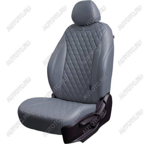 18 349 р. Комплект чехлов для сидений (РЗСиС 60 40 2Г Орегон) БАЙРОН Lord Autofashion   Chevrolet Niva  2123 (2009-2020) рестайлинг (серый, вставка серая, строчка темно-серая)  с доставкой в г. Воронеж