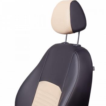 6 799 р. Комплект чехлов для сидений (РЗС 60/40 3Г Илана+Орегон) ТУРИН СТ Lord Autofashion Geely Coolray SX11 дорестайлинг (2018-2023) (черный, вставка бежевая, строчка бежевая)  с доставкой в г. Воронеж. Увеличить фотографию 6