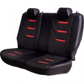 23 999 р. Комплект чехлов для сидений (РЗС 40/60 3Г Орегон) ТУРИН-2 Lord Autofashion  Hyundai Getz  TB (2005-2011) хэтчбэк 3 дв. рестайлинг (черный, вставка черная+красная, строчка красная)  с доставкой в г. Воронеж. Увеличить фотографию 3