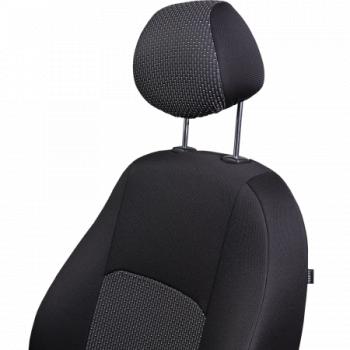 5 899 р. Комплект чехлов для сидений (ЦЗС 3Г Жаккард) Дублин Lord Autofashion Nissan Almera G15 седан (2012-2019) (черный, вставка Сеул серая)  с доставкой в г. Воронеж. Увеличить фотографию 9