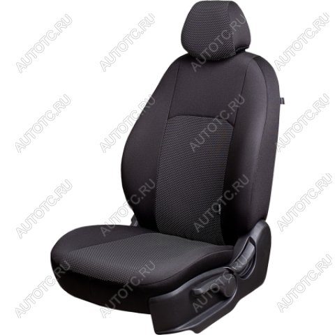 7 299 р. Комплект чехлов для сидений (4 двери Жаккард) Дублин Lord Autofashion  Nissan Primera  3 универсал (2002-2008) P12 (черный, вставка Ёж белая)  с доставкой в г. Воронеж