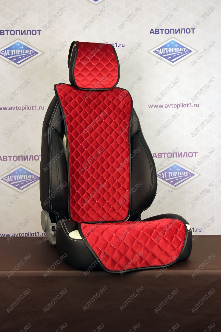 2 299 р. Накидки на сиденье (McLaren Plus ткань) Автопилот   (красный)  с доставкой в г. Воронеж