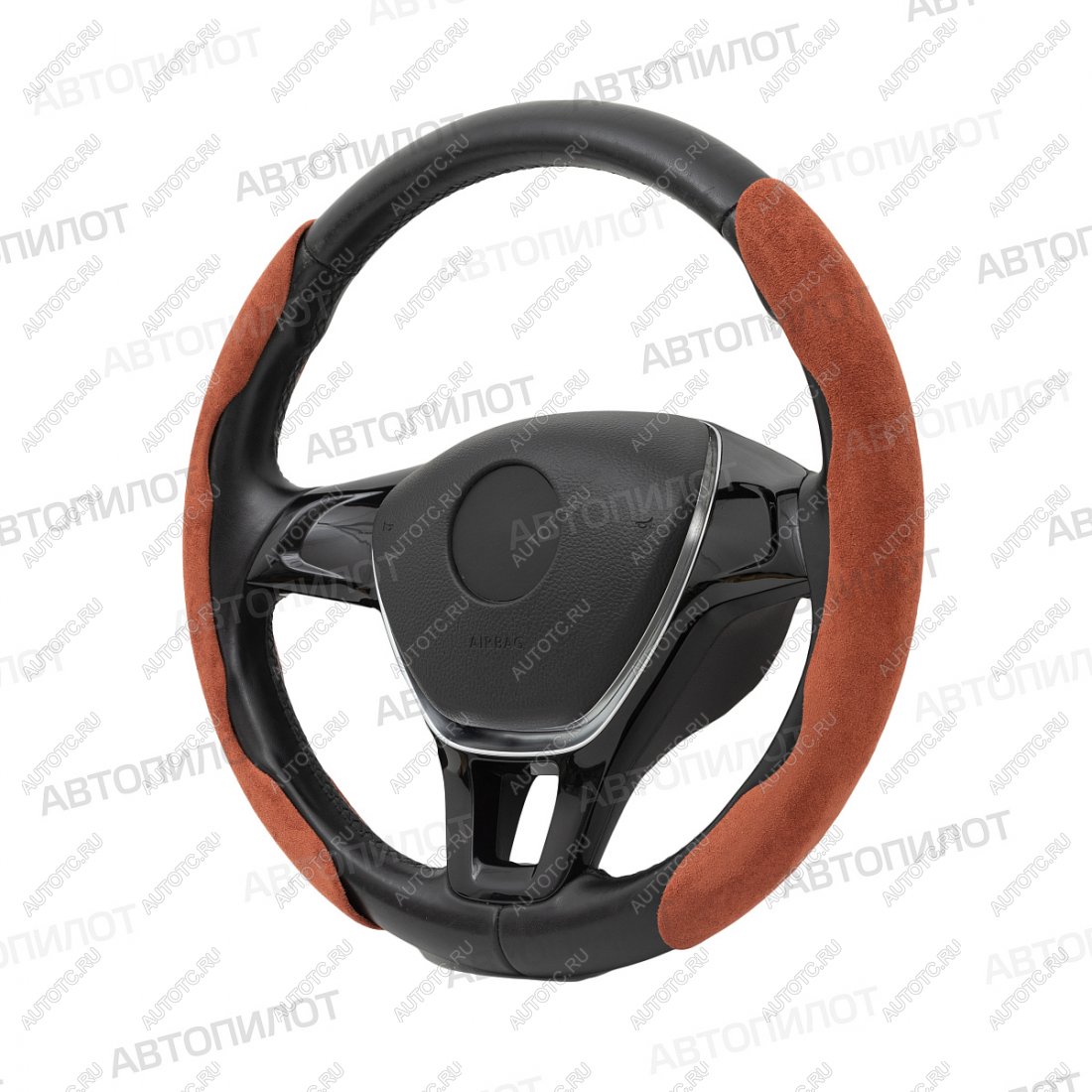 1 149 р. Накладка на руль (комплект BLW-044 замша) Автопилот   (коричневый)  с доставкой в г. Воронеж