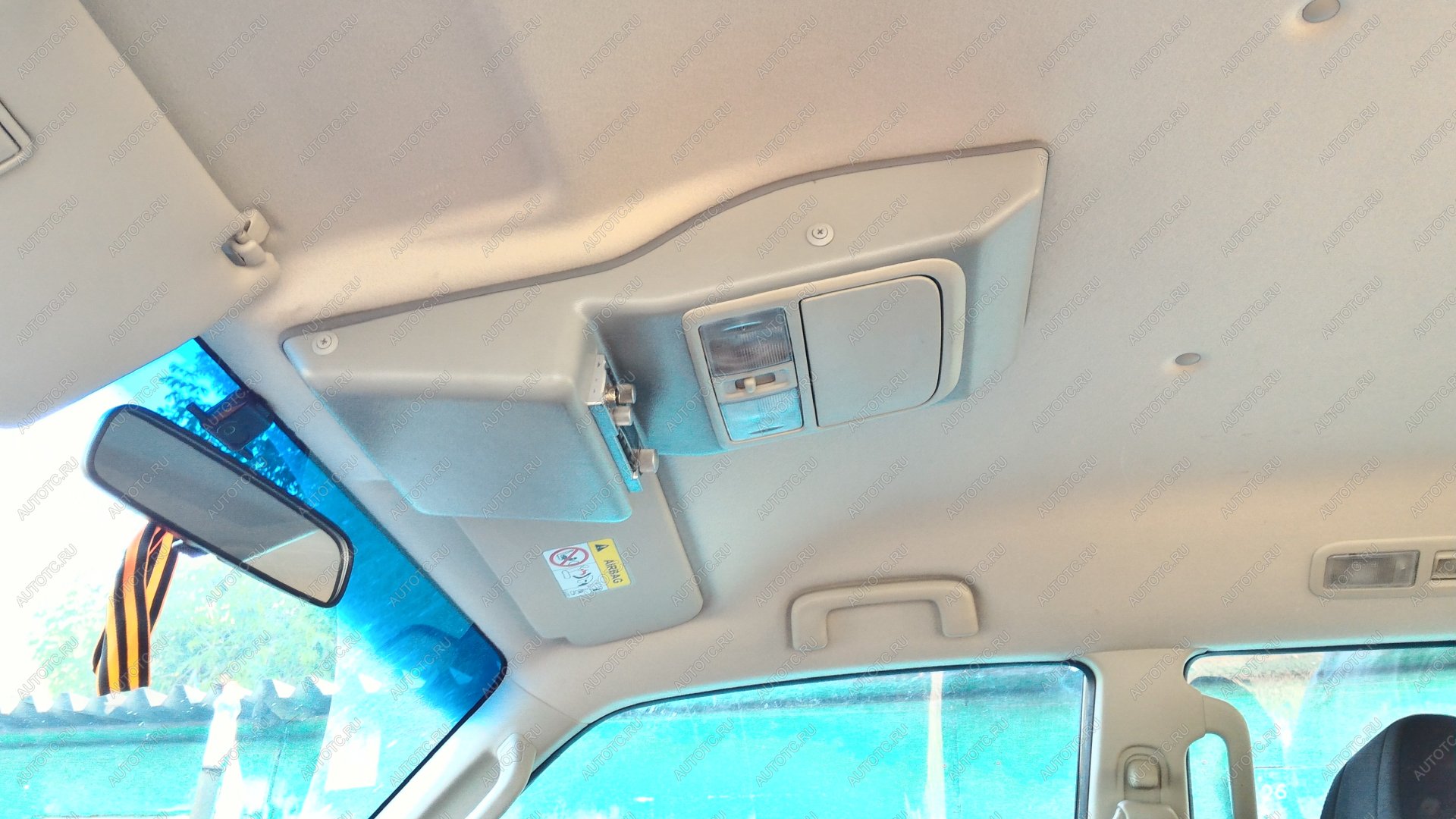 8 499 р. Консоль потолочная для установки рc Mitsubishi Pajero IV, вырез под рc 140х40 мм, серая  289  с доставкой в г. Воронеж