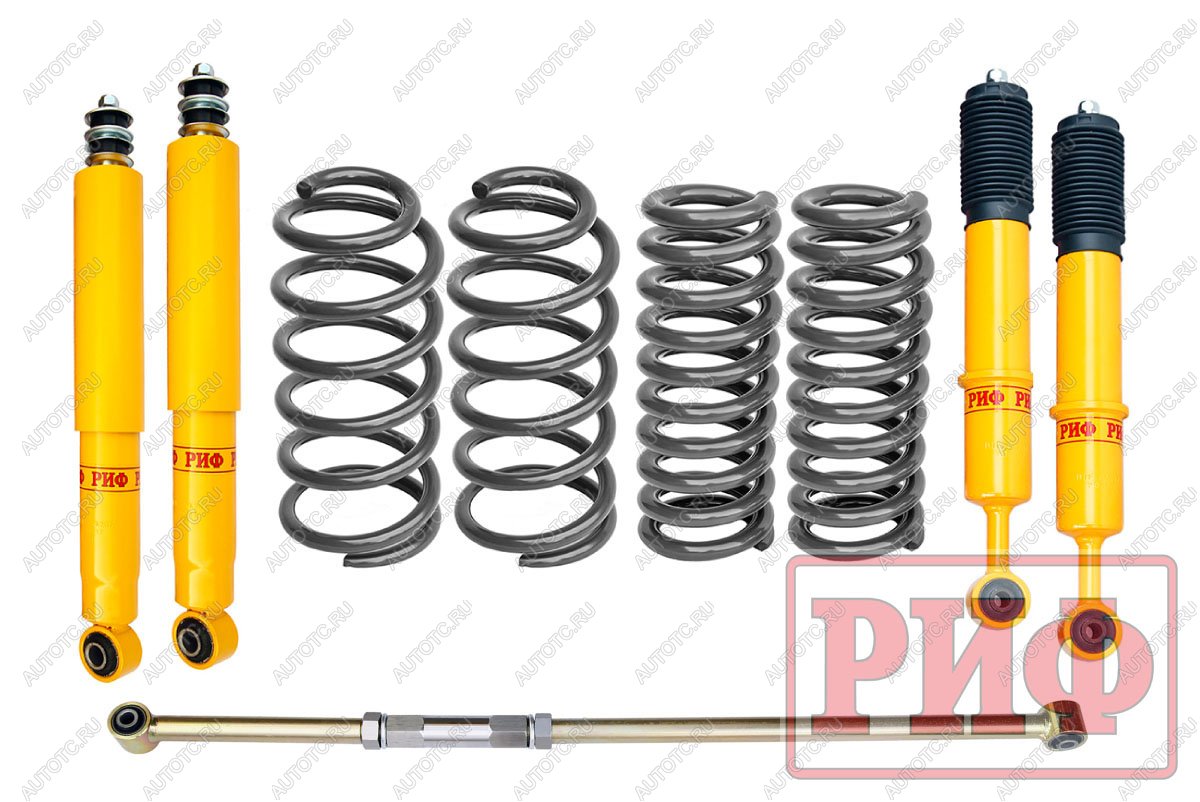 77 999 р. Лифт-комплект РИФ Toyota Land Cruiser Prado 120, FJ Cruiser 45 мм жесткий  rif-tlc120-c  с доставкой в г. Воронеж