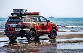 43 879 р. Багажник экспедиционный (корзина) РИФ 1200х2100 мм для Toyota Fortuner 2015+  riffrt-roof1  с доставкой в г. Воронеж. Увеличить фотографию 3