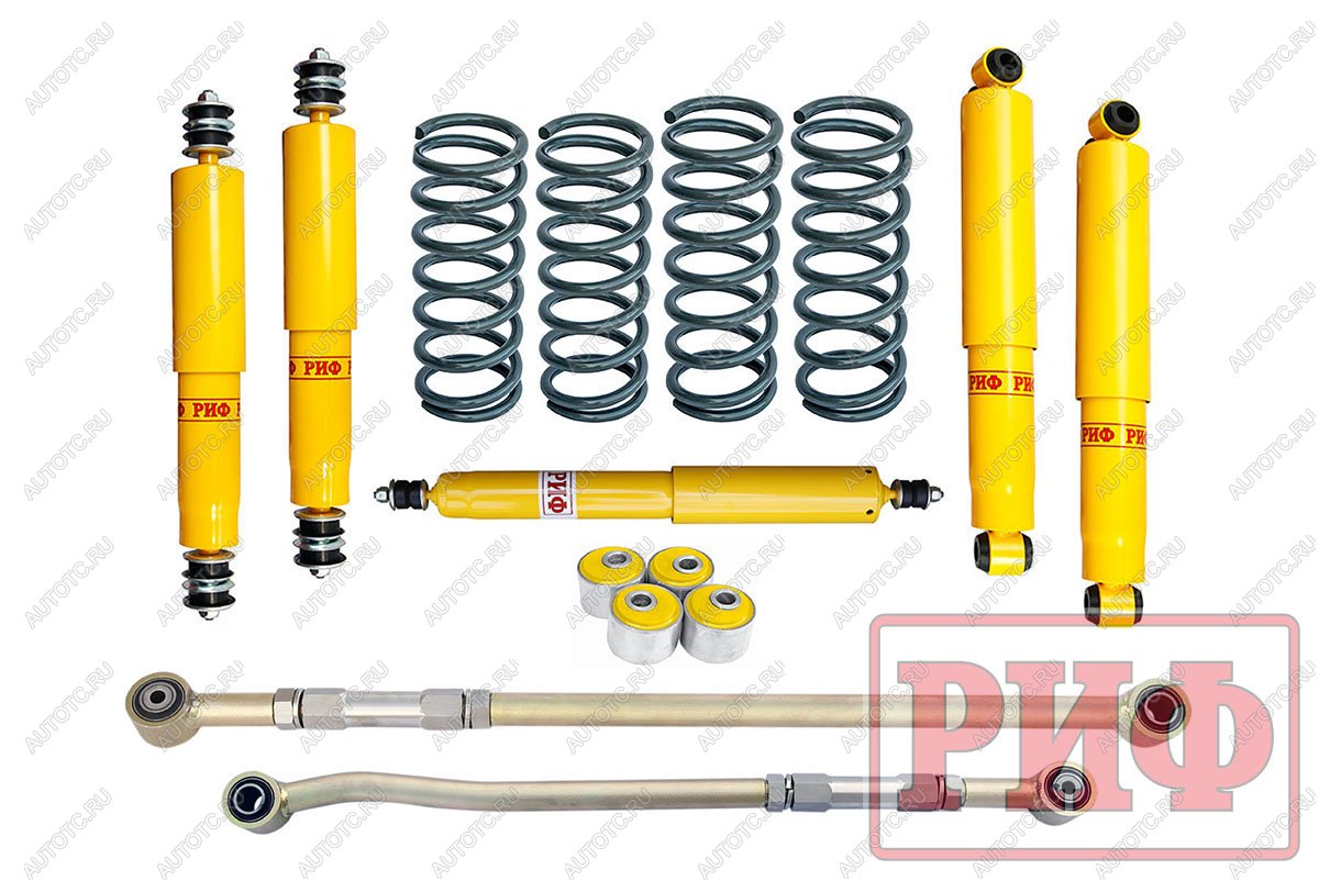 109 779 р. Лифт-комплект РИФ Nissan Safari (Patrol) Y60 и Y61 до 2000 года средний лифт 50 мм (правый руль)  rif-y60-b-r  с доставкой в г. Воронеж