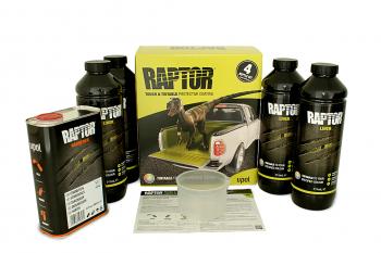 12 449 р. Покрытие защитное повышенной прочноcти RAPTOR черное, с отвердителем 2K U-POL 4л+1л  rlbs4  с доставкой в г. Воронеж. Увеличить фотографию 1