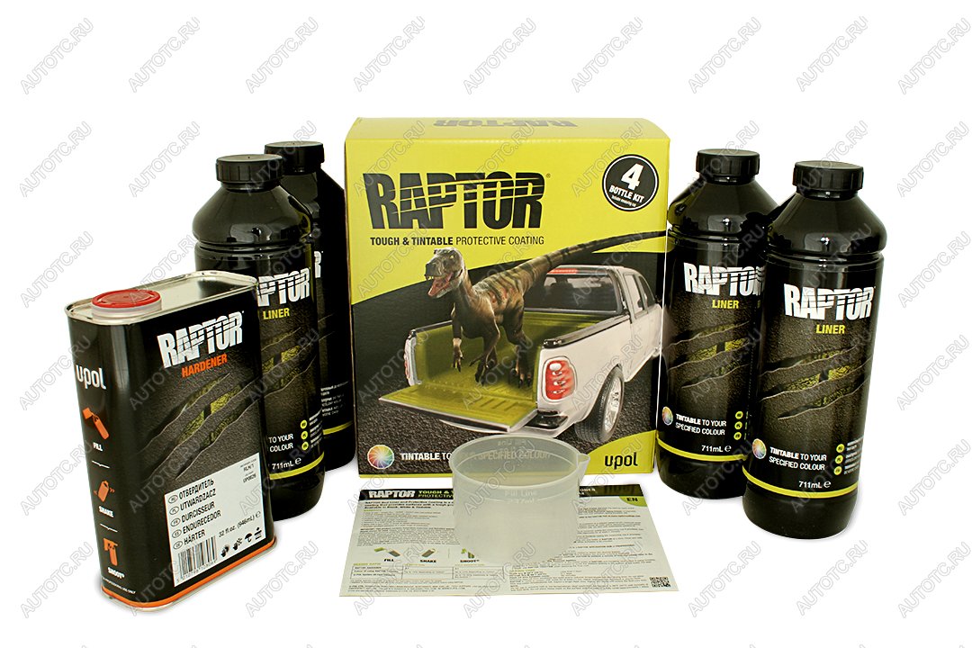 12 449 р. Покрытие защитное повышенной прочноcти RAPTOR черное, с отвердителем 2K U-POL 4л+1л  rlbs4  с доставкой в г. Воронеж