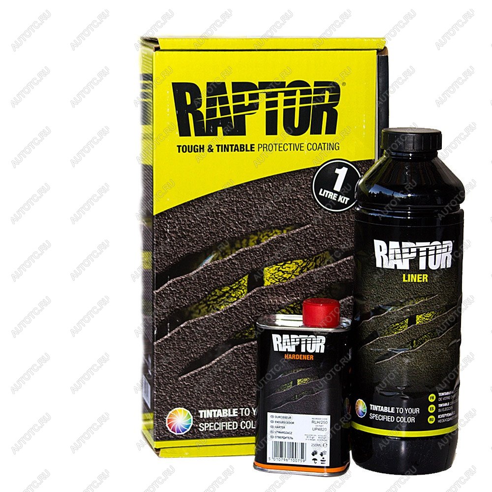 3 879 р. Покрытие защитное повышенной прочноcти RAPTOR, колеруемое, с отвердителем 2K U-POL 1л  rlts1  с доставкой в г. Воронеж