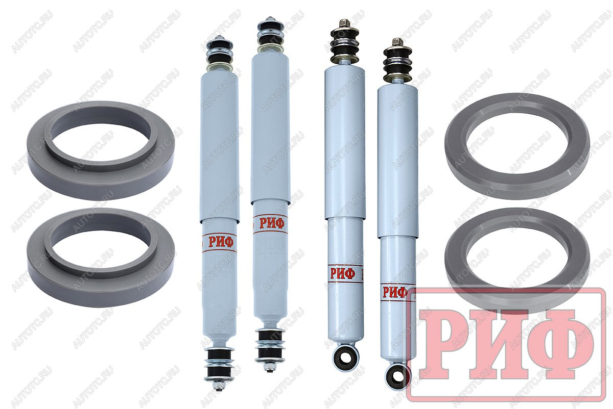 34 299 р. Лифт-комплект РИФ лайт газовый для Toyota Land Cruiser 80105 лифт 20 мм  rif-tlc80-a-g-lite  с доставкой в г. Воронеж