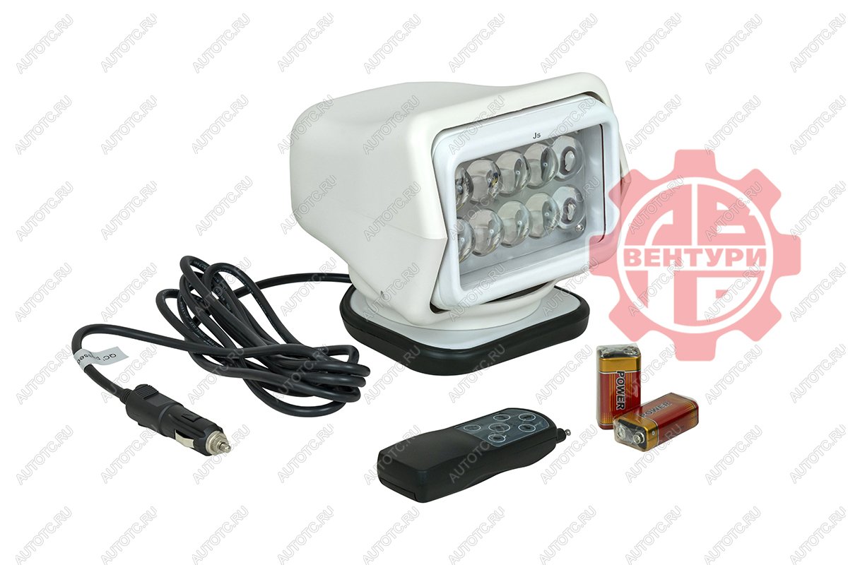7 099 р. Фара-искатель 12V 50W LED с дистанционным управлением, белый (180х180х175мм) на магните  ch015-50w-wh  с доставкой в г. Воронеж