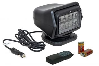 6 249 р. Фара-искатель 12V 50W LED с дистанционным управлением, черный (180х180х175мм) на магните  ch015-50w-bl  с доставкой в г. Воронеж. Увеличить фотографию 1
