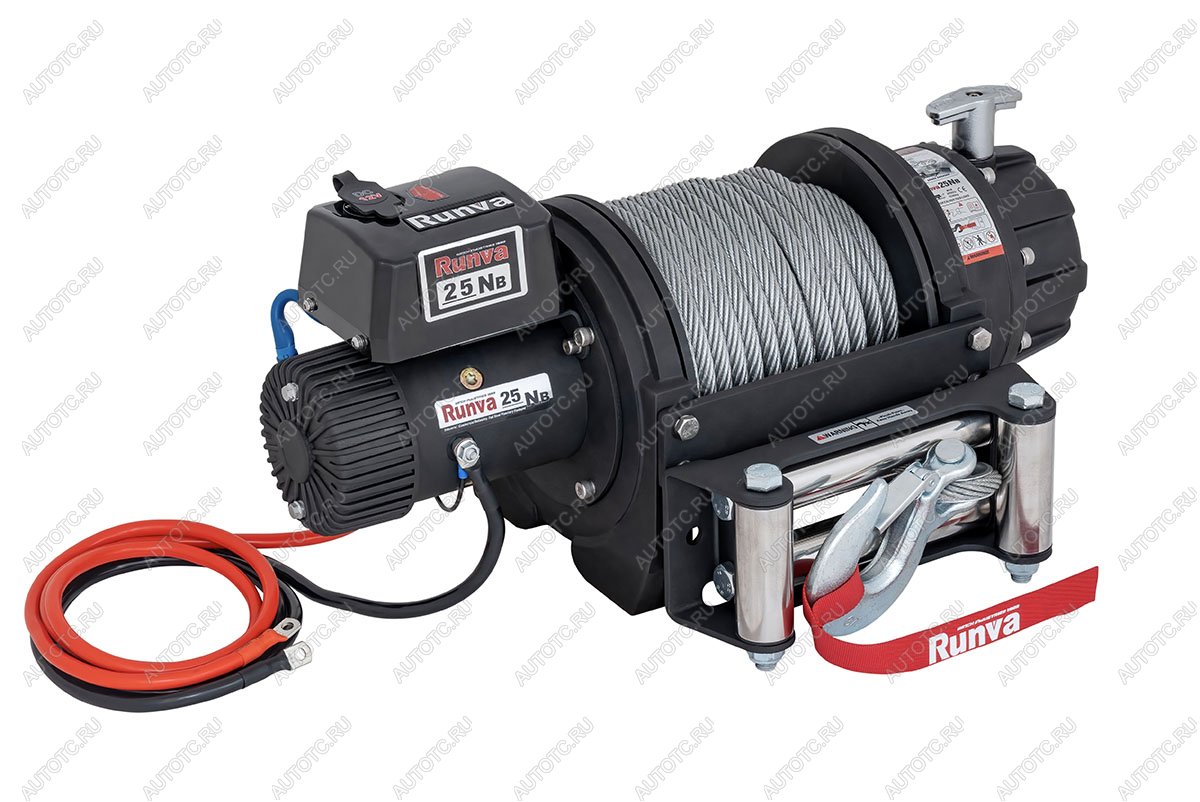 148 359 р. Лебёдка электрическая 12V Runva 25000 lbs влагозащищенная, стальной трос  ewb25000s  с доставкой в г. Воронеж