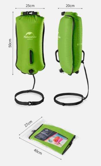 1 999 р. Гермомешок Naturehike туристический 18 л. ярко-зеленый  nh17s001-g-gr  с доставкой в г. Воронеж. Увеличить фотографию 4