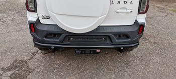 34 729 р. Бампер РИФ силовой заднийзащита штатного бампера Lada Niva Travel с возможностью установки фаркопа  rif123-20070  с доставкой в г. Воронеж. Увеличить фотографию 14