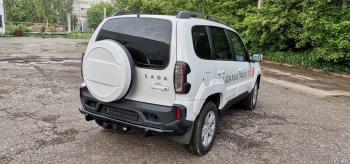 34 729 р. Бампер РИФ силовой заднийзащита штатного бампера Lada Niva Travel с возможностью установки фаркопа  rif123-20070  с доставкой в г. Воронеж. Увеличить фотографию 13