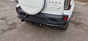34 729 р. Бампер РИФ силовой заднийзащита штатного бампера Lada Niva Travel с возможностью установки фаркопа  rif123-20070  с доставкой в г. Воронеж. Увеличить фотографию 10