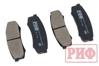1 039 р. Колодки тормозные задние РИФ Toyota LC 105,120, Mitsubishi Pajero 3, 4 OEM 04466-60020, 04466-60010 , 4605A448  riftoy-04466-60020  с доставкой в г. Воронеж. Увеличить фотографию 2