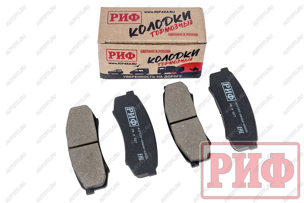 1 039 р. Колодки тормозные задние РИФ Toyota LC 105,120, Mitsubishi Pajero 3, 4 OEM 04466-60020, 04466-60010 , 4605A448  riftoy-04466-60020  с доставкой в г. Воронеж